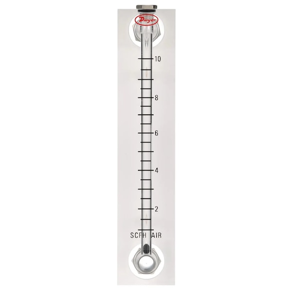 Flowmeter, range 1-10 SCFH air.